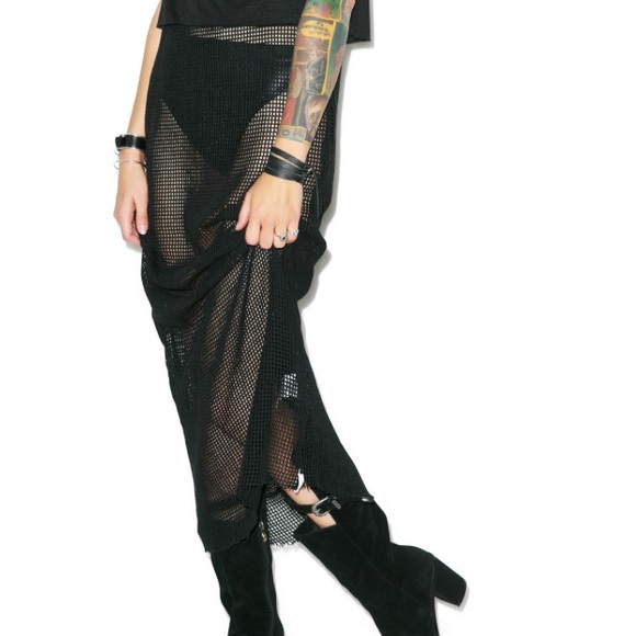 NWT One Teaspoon Mesh Maxi Dress - Picture 6 of 8